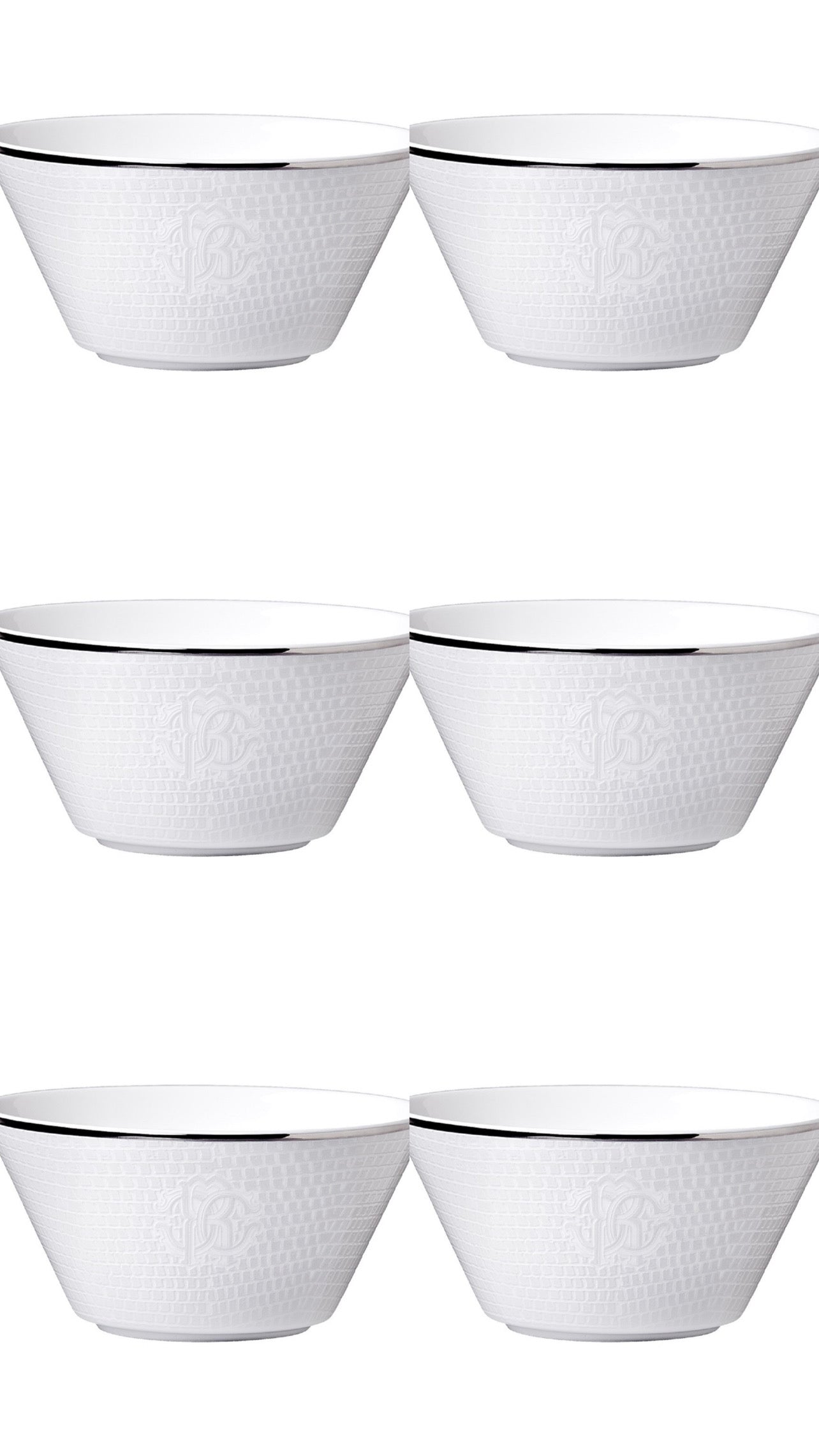ROBERTO CAVALLI - TAZAS PARA FRUTEROS - JUEGO DE 6